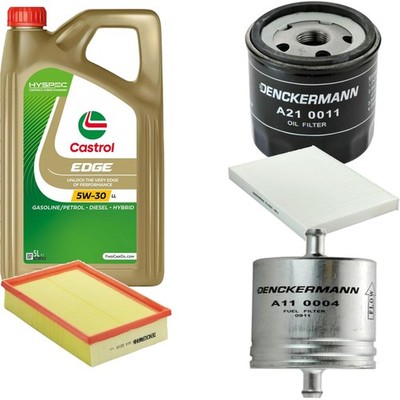 Inspektionspaket Castrol EDGE Titanium 5W-30 LL 5L für VW Caddy II Kasten 75