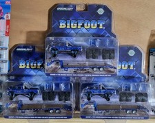 Lot Of 3 Greenlight Bigfoot 1 Ford F-250 Monster Truck/Gooseneck Trailer Model