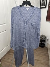 Secret Trasures 2 piece Polyester Spandex lounge wear Pant set PJ Sz XL 16-18