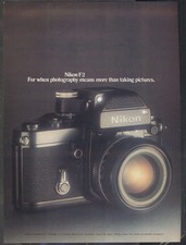 NIKON F2 CAMERA - 1970's Vintage Advert. Free UK p&p