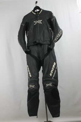 IXS One Piece Motorcycle Leather Suit Black Size M Racing Biker