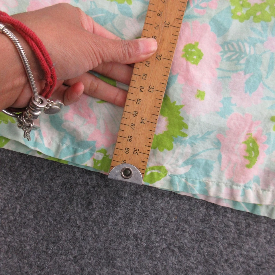 Vintage Radlee Dress Womens Small Pink Green Floral Snap Front Housecoat 60s - Image 4 of 4