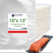 500 pcs Clear 10" x 13", 3 mil Vacuum Chamber Bags Great for Food Vac Storage