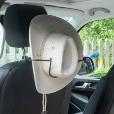 Cowboy Hat Holder for Car Truck SUV - Foldable Hat Rack - Black