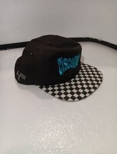 Vintage Snap Back Cisco Blue Checkered Brim Hat One Size Fits All