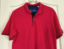 Robert Graham Polo Shirt Golf Classic Short Sleeve Dark Pink Cotton Medium