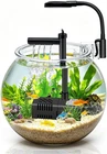 1 Gallon Mini Fish Bowl Kit Impact-Resistant Plastic Aquarium Starter Kits