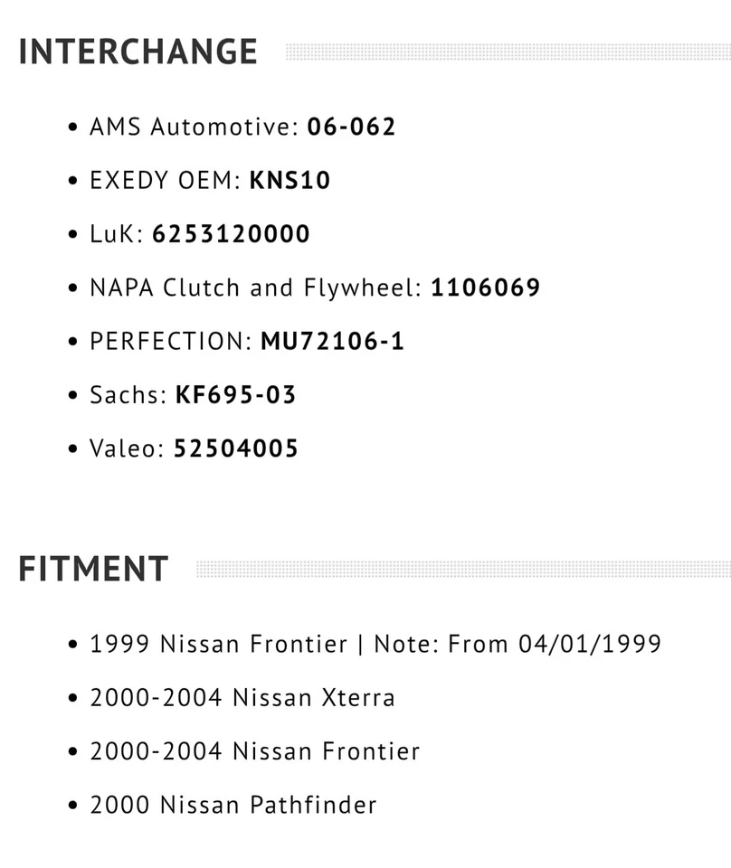 Transmission Clutch Kit - Nissan Frontier, Xterra (1999-2004) Rhino Pac 06-069  - Image 3 of 3