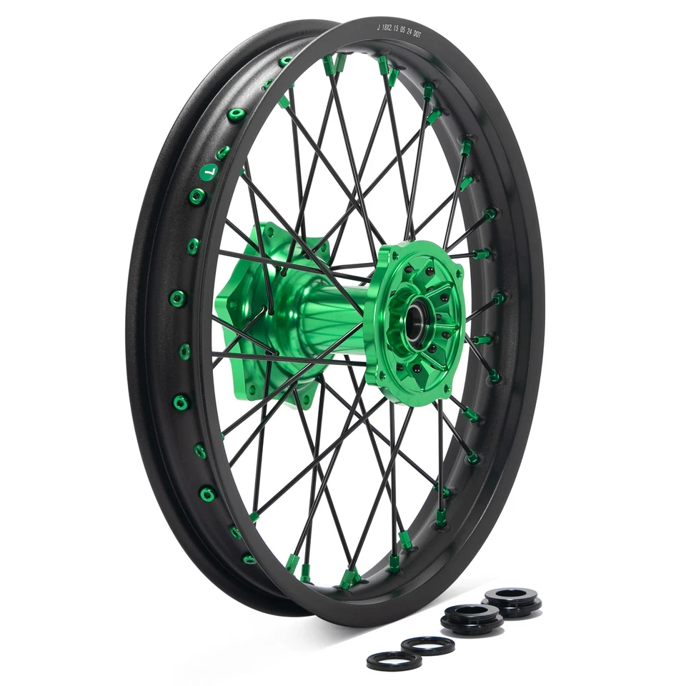 For KAWASAKI 21"+18" CNC Spoked Wheel Set KX450 2019-2024 KX250 KX250X 2021-2024 Foto 3 de 4