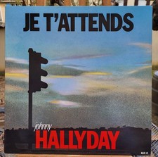 Johnny Hallyday  Je T'attend - RARE Maxi 45T 1986 . Sticker Echantillon Gratuit