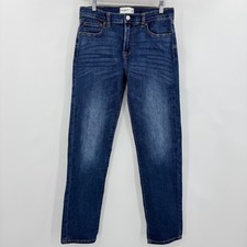 Abercrombie Kids Straight Jeans Kids 15/16 Long Dark Wash Stretch Denim