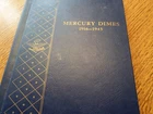 MERCURY DIME SET IN WHITMAN ALBUM--Complete minus 1916-D
