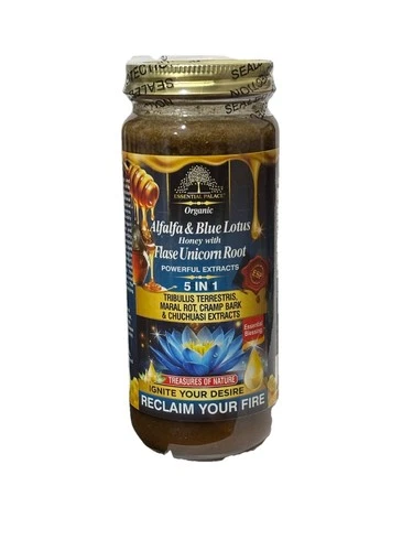Alfalfa & Blue Lotus Honey With Flase Root Powerful Extracts By Essential Palace