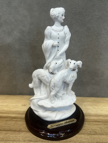 Giuseppe Armani Lady Dogs Florence Figur Skulptur Blau N Krone Italy Vintage - Bild 2 von 13