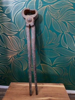 Vintage Heller Bros Co Tongs Pliers Blacksmith old Tool 12 Inch