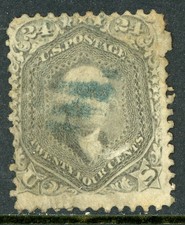 USA 1862 Washington 24&cent; Pale Grey Violet Scott #70 VFU E472