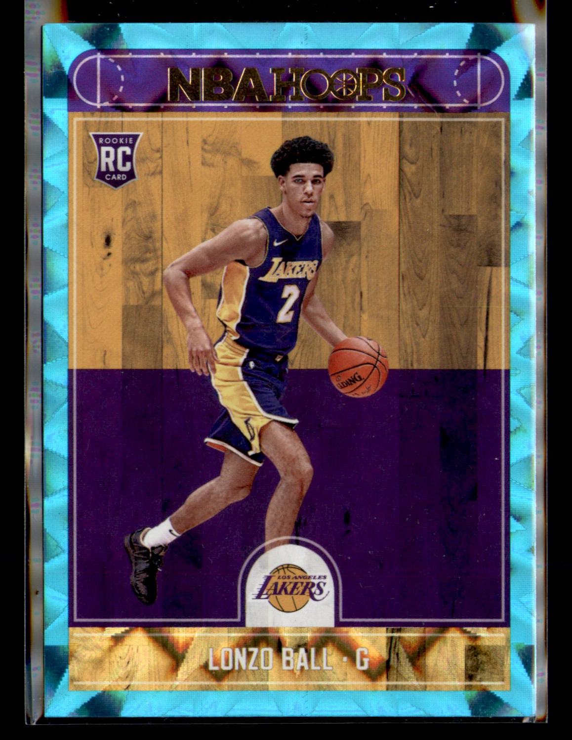 2017-18 Hoops #252 Lonzo Ball Teal Explosion RC