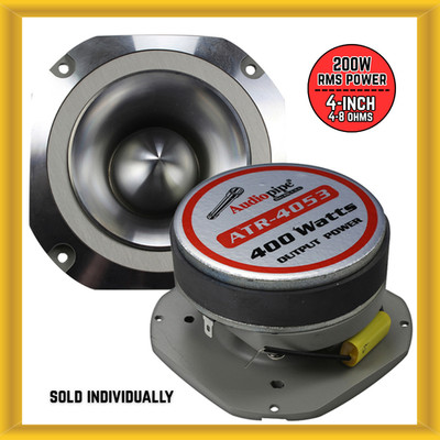 Audiopipe 4-inch 200W RMS Power 4 to 8 Ohms Aluminum Super Car Tweeter (NEW)
