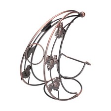 Metal Wire Wine Rack Wrought Iron Freestanding Single Bottle Wine Holder HG