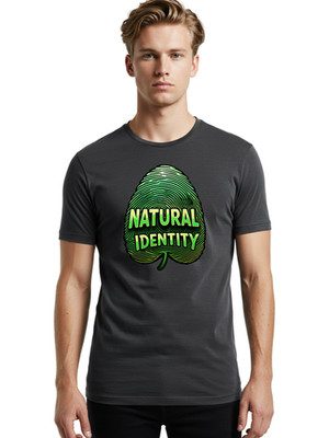 Natural-Identity-1 Mens Graphic Tee, 100% Cotton, Casual Summer Wear