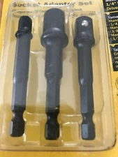 New 3pc Extension Bar Socket Adapter Bits Power For Drills * US SHIPPER *
