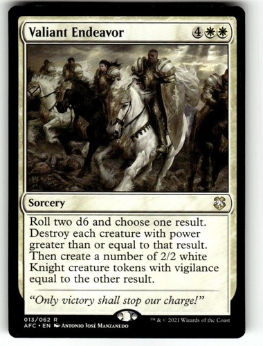 Valiant Endeavor Commander: Adventures in the Forgotten Realms Regular MTG