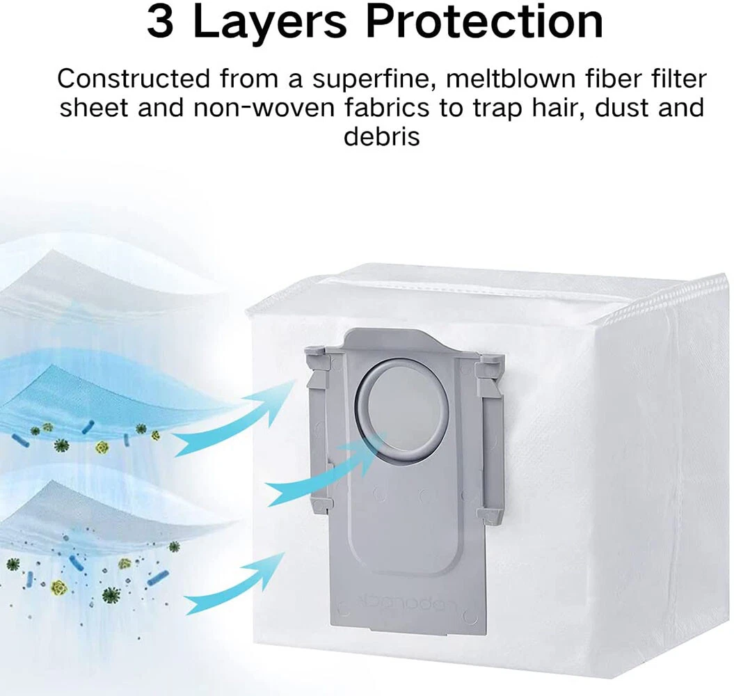 Vacuum Dust Bag Fit for Roborock Q7Max+ Q7+ S7 MaxV Ultra Q5+