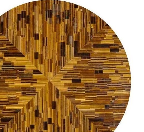 Random Tiger Eye Gemstone Coffee Table Top Round Gemstone Living Room Desk Decor - Picture 6 of 8