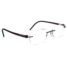 Silhouette Eyeglasses 5369 40 6062 Burgundy Rimless Metal Austria 52[]17 140