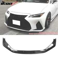 Fits 21-25 Lexus IS350 IS300 F Sport Front Bumper Lip Carbon Fiber Print Spoiler