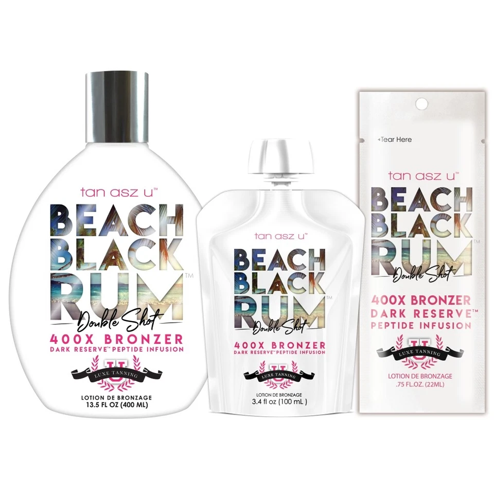 Tan Asz U Beach Black Rum 400x Bronzer sunbed tanning lotion cream by Tan Inc