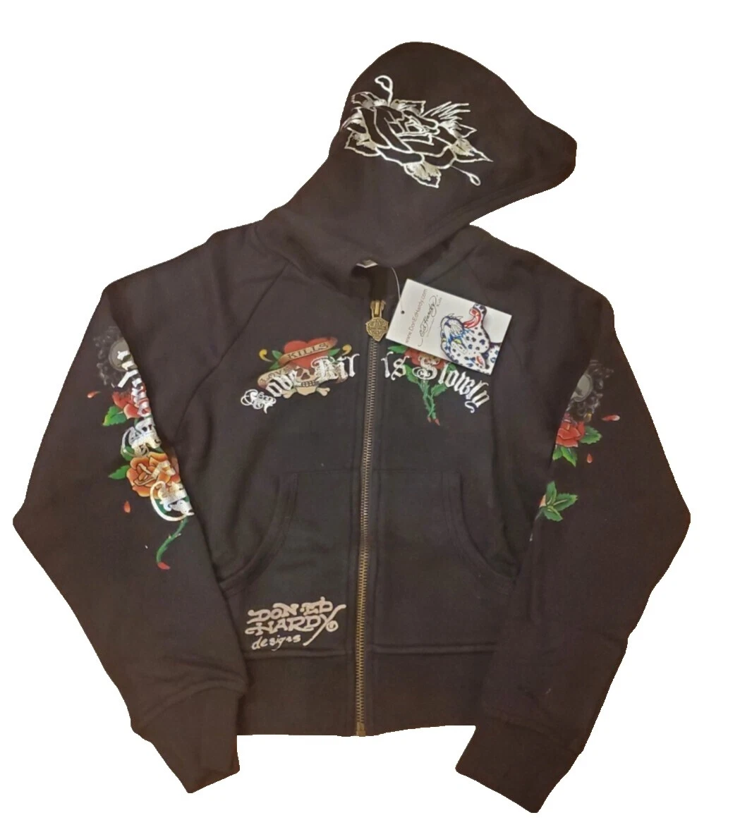 Ed Hardy Sudaderas con y sin capucha unisex para niños