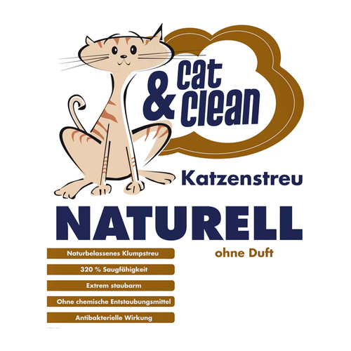 3x 10 kg Cat & Clean® Katzenstreu Naturell ohne Duft klumpendes Bentonitestreu - Bild 3 von 4