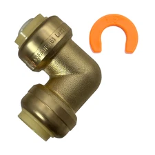 10 Pack XFITTING 1/2" Push Fit Elbow W. 1 Free Disconnect  Clip