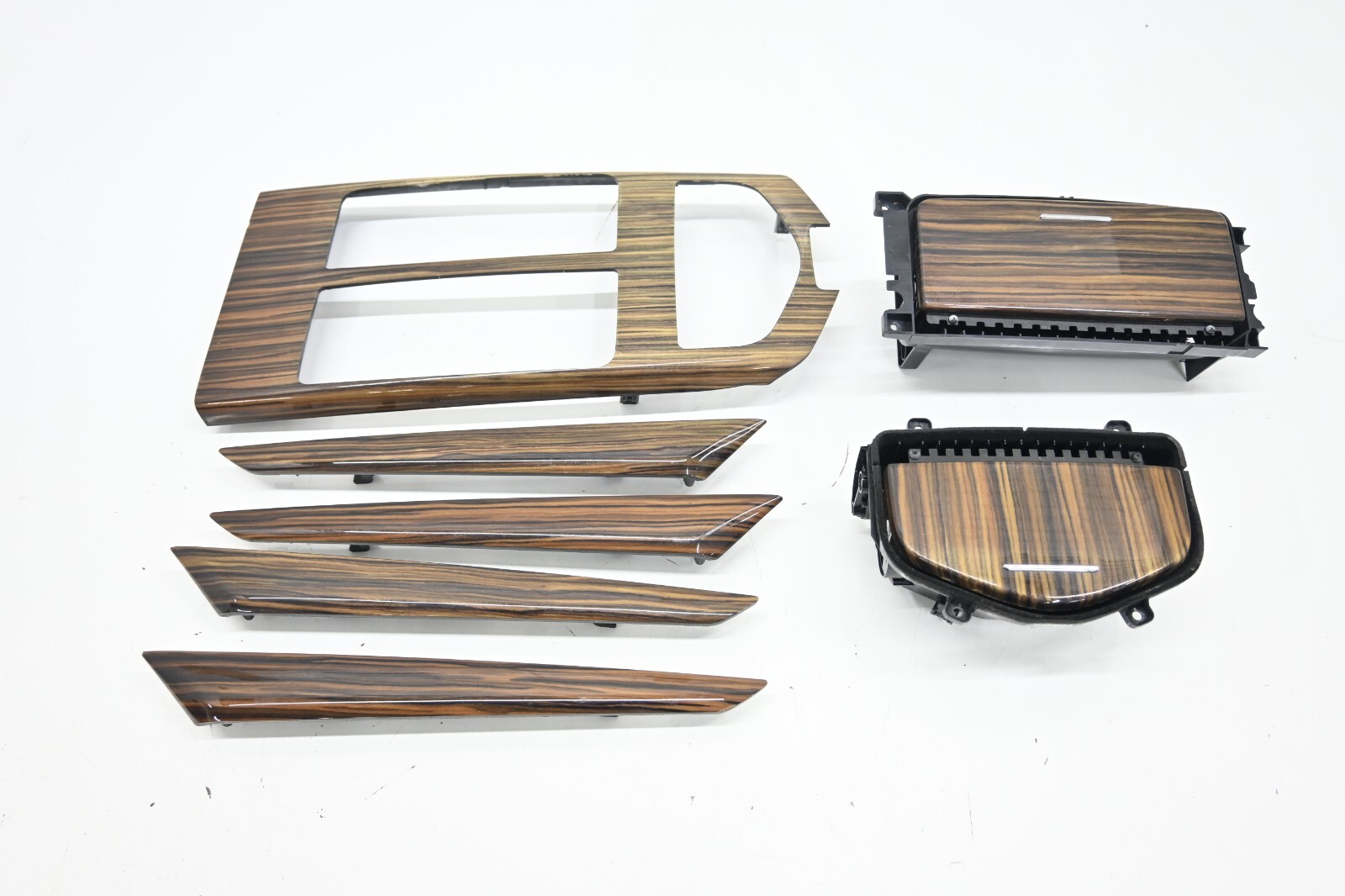 ⭐ 14-21 Maserati Ghibli Front & Rear Interior Dash Wood Grain Trim Set Panel Oem