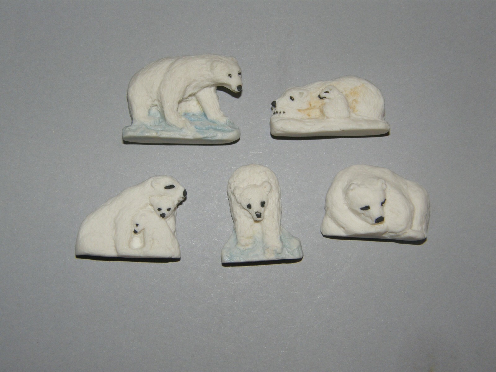 Figurine Ours Polaire En Plastique ACEDO - Années 1960, Vintage - Occasion, Fabriqué En France