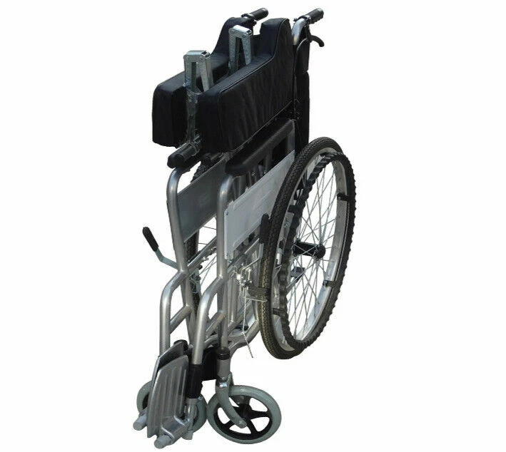 Folding Wheelchair Self Propelled Lightweight Transit Armrest Footrest Brake - Image 2 of 4