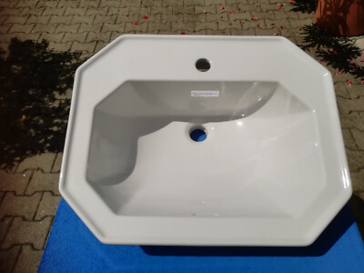 Sanitär Duravit achteckig Bad WC Waschbecken Bidet Toilette weiß neu