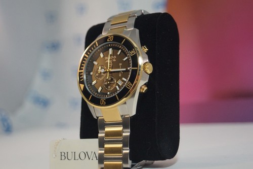 BULOVA Marine Star Due Toni Cronografo in Acciaio Inox 43mm UOMO WATCH  98B249 | eBay