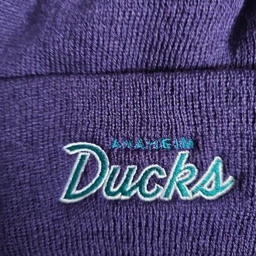Zephyr NHL Anaheim Purple and Teal Tuuk/Ball Top Style Winter Hat - Picture 4 of 7