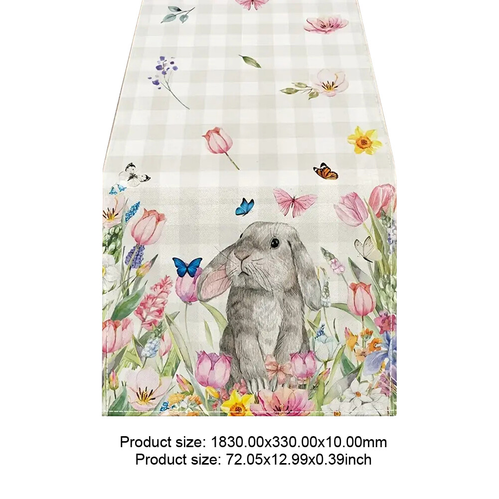 Easter Rabbit Rectangle Tablecloth Dining Tabletop Cover(Green ...
