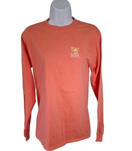 Hanes Salty Dog Cafe Grafic TShirt Small Orange Langarm Classiccore
