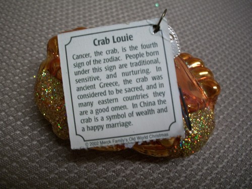 Old World Christmas CRAB LOUIE 2002 Glass Ornament new with tag - Picture 4 of 11