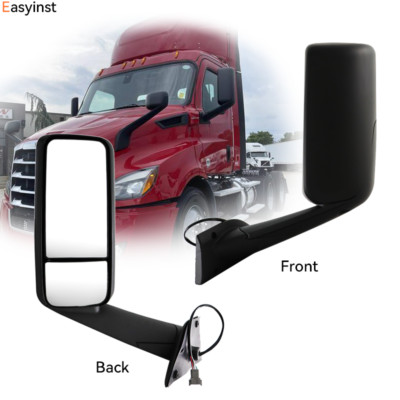 For 2018-2023 Freightliner Cascadia Black Heated Door Mirror Driver Side Left LH