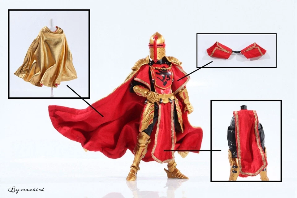 Juego de Capa Personalizada 1/12 para Legiones Míticas Faustia, Caballero Dragón (Sin Figuras) Capa Foto 3 de 4