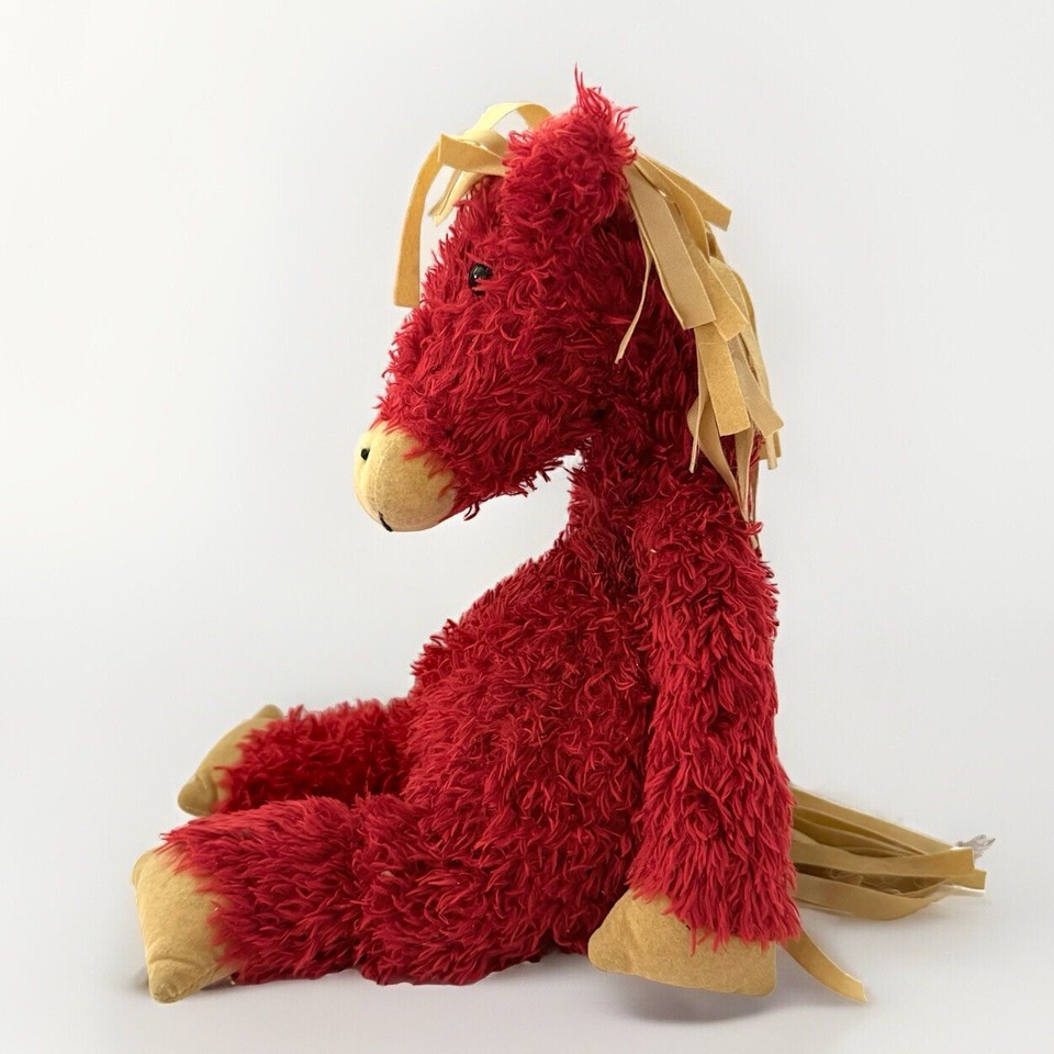 Jellycat London Bunglie Horse Red & Tan Plush Stuffed Animal *Retired