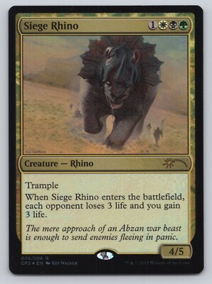MTG Bling - Foil - Siege Rhino - Clash Pack -R346