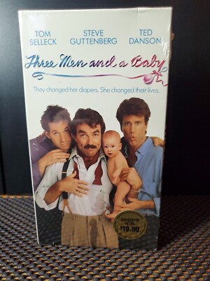 Three Men and a Baby (VHS, 1995) comedy w/ Tom Selleck, Ted Danson, 1987, SEALED