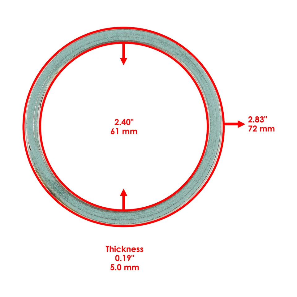 2 juntas de silenciador de escape para Suzuki GSX-1300R Hayabusa 1999-2009 2011-2016 - Imagem 2 de 4