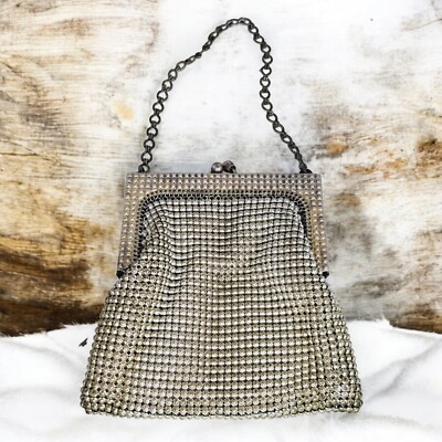 Antique 1920's Whiting & Davis Mesh Bag Purse Silver Toned | eBay